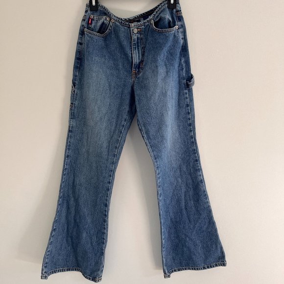 Vintage Y2K Bongo Low Rise flare Carpenter Jeans - 100% Cotton - Picture 2 of 10